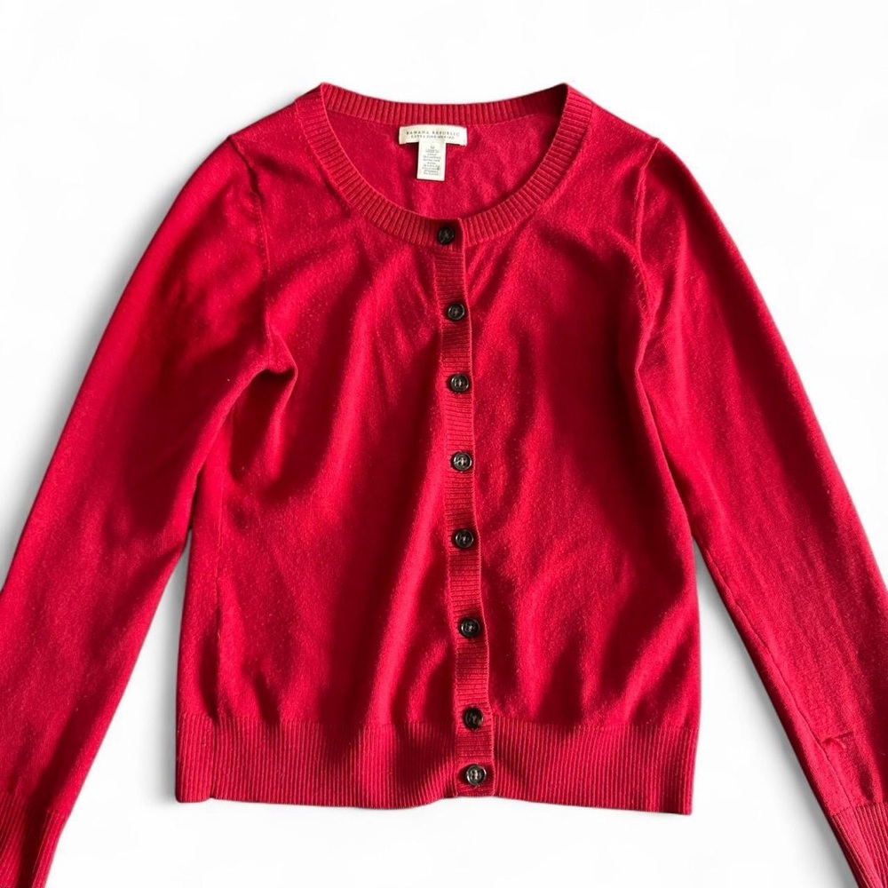 Womens Banana Republic Red 
Long Sleeve Work Casual Medium